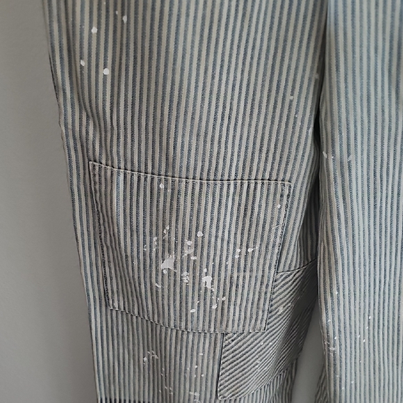 ●●WE THE FREE STRIPED PAINTERS OVERALLS NWOT SIZE L●● - Picture 10 of 12
